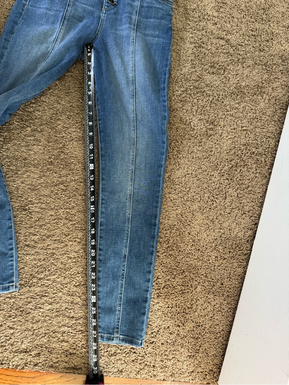GUESS Los Angeles Denim Button-Front Jumpsuit Blue Stretch Jean One Piece - Picture 7 of 9